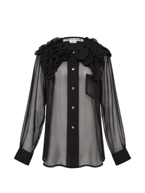 Comme Des Garçons ruffled sheer shirt