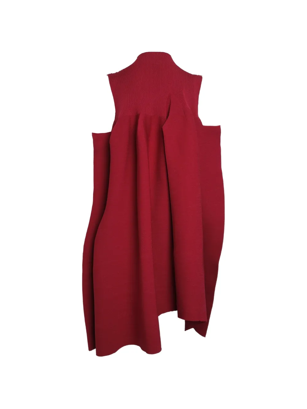 CFCL Ribgebreide mouwloze mini-jurk Rood