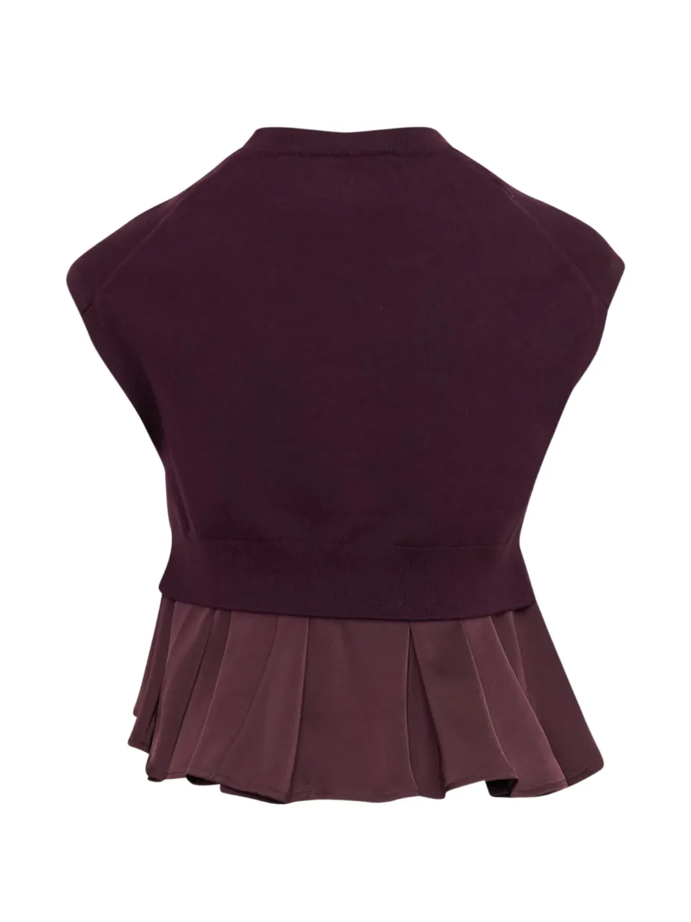 3.1 Phillip Lim Trui met geplooide peplumzoom Rood