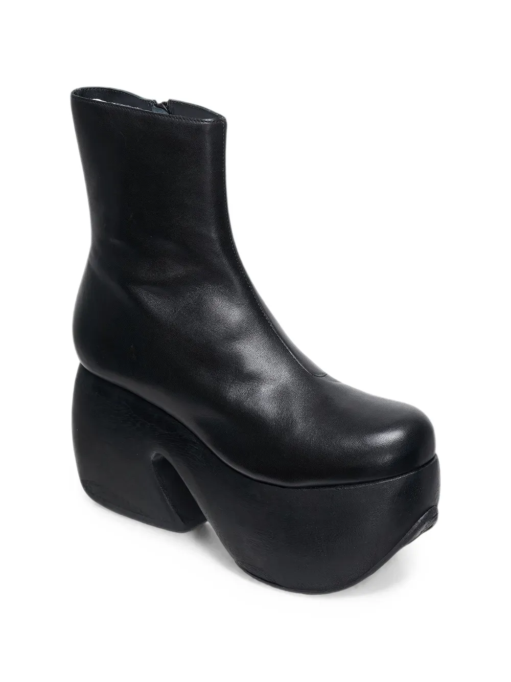 Comme Des Garçons X John Fluevog Platform Ankle Boots in Black, view 2
