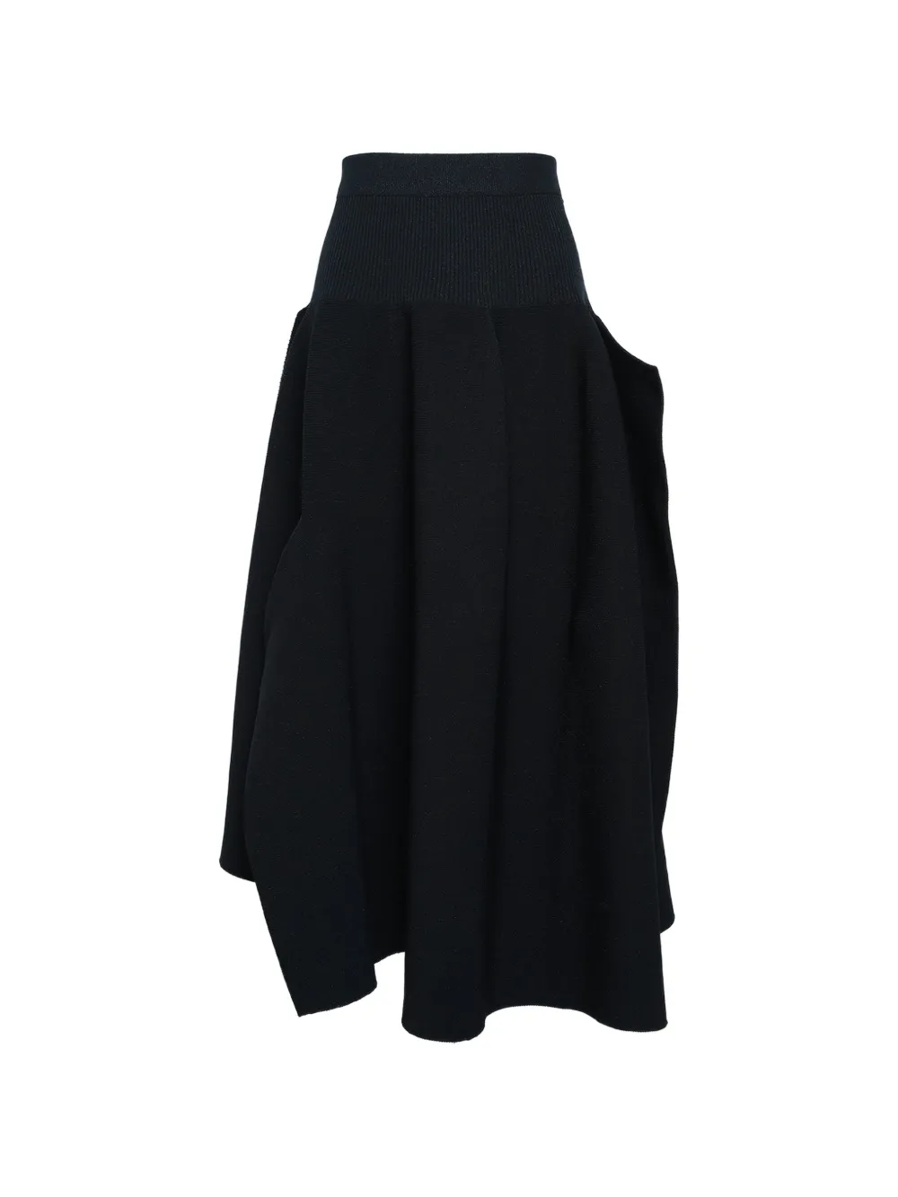 CFCL Pottery-crease asymmetric midi skirt