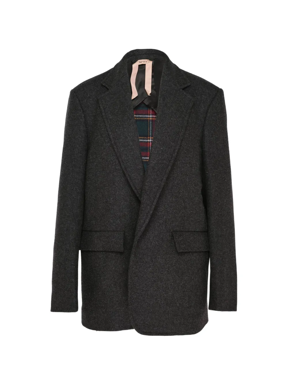 Nº21 melange-effect notched-lapel blazer