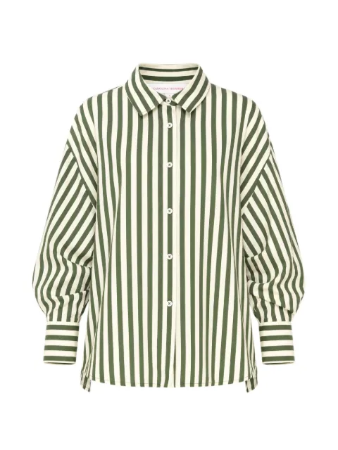 Carolina Herrera Clara striped balloon-sleeve shirt