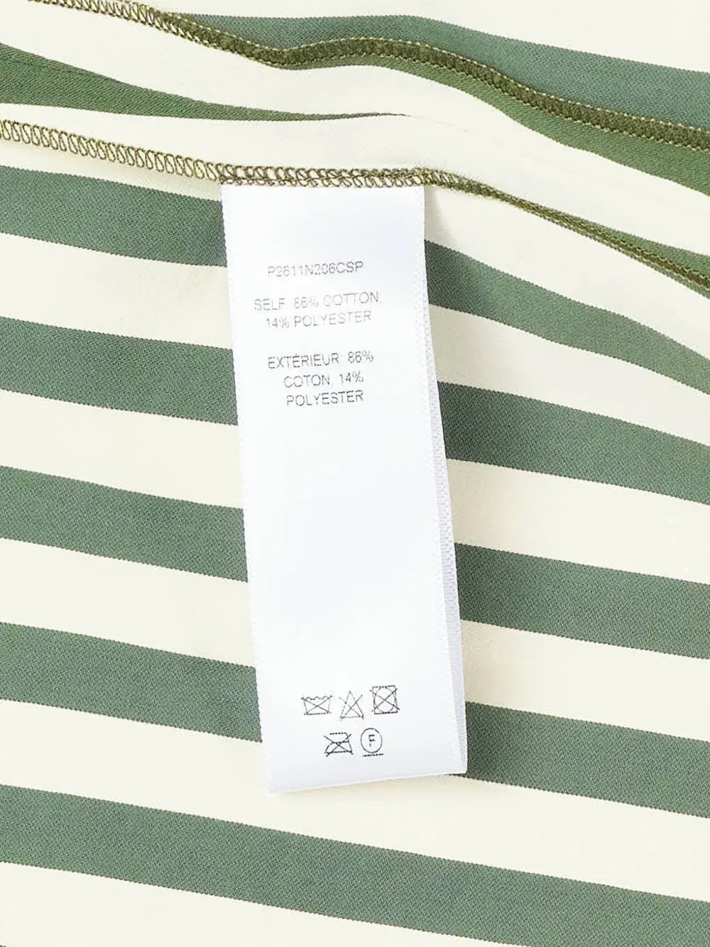 Carolina Herrera Clara gestreepte blouse met ballonmouwen Groen
