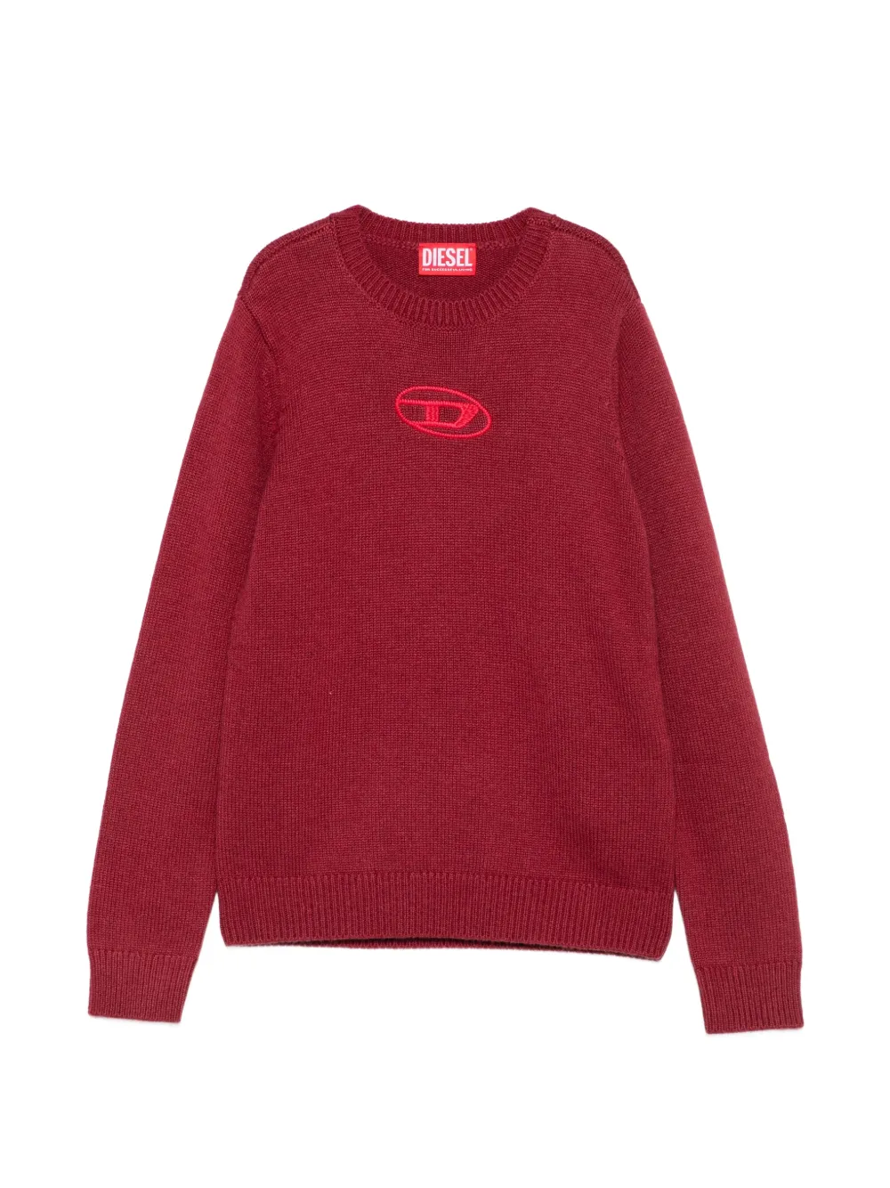 Diesel Kids embroidered-logo sweater - Rosso