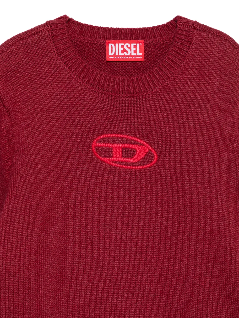 Diesel Kids Trui met geborduurd logo Rood
