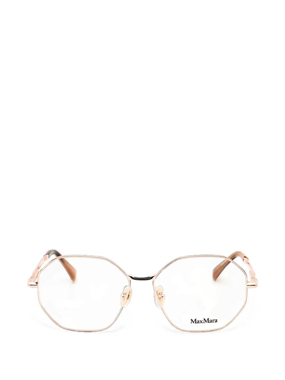 Max Mara Eyewear Geometric-frame Glasses In Gold