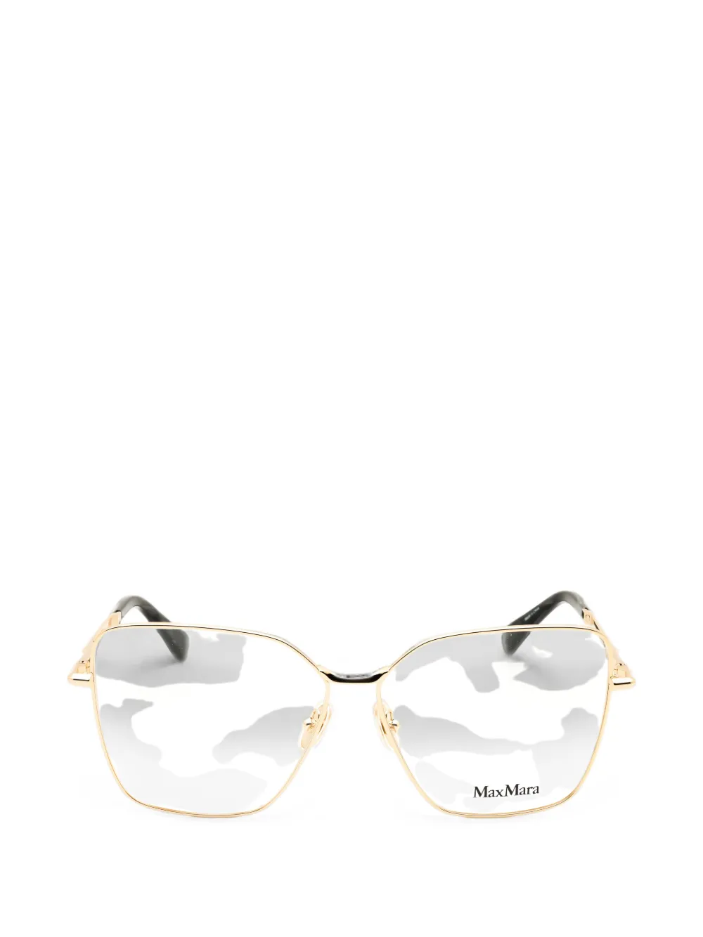 Max Mara Eyewear Geometric-frame Glasses In Gold