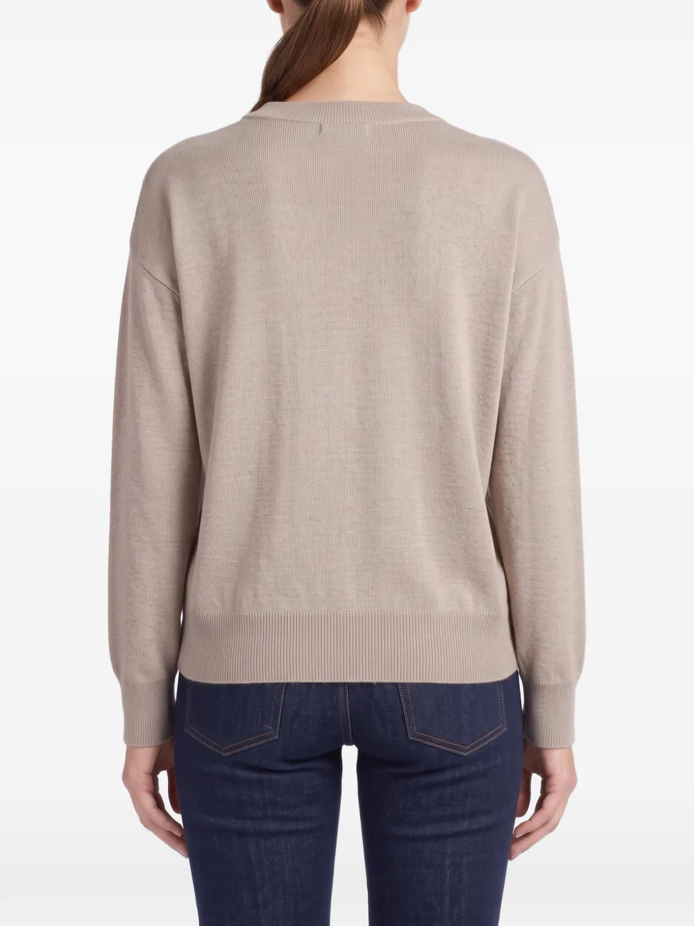 Brunello Cucinelli Trui verfraaid met pailletten Beige