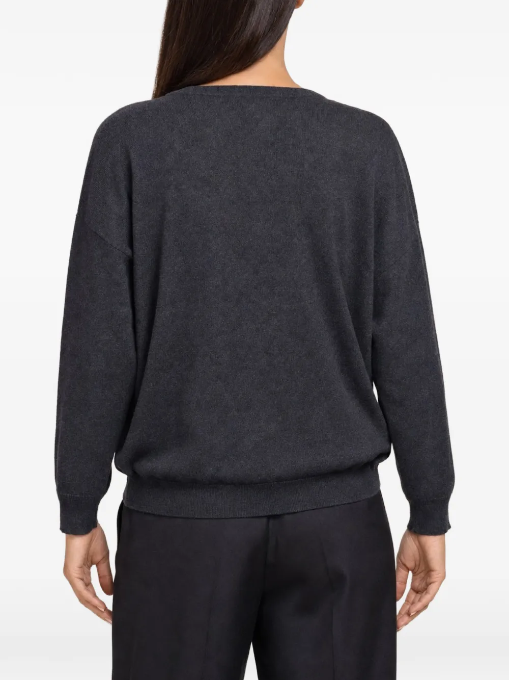 Brunello Cucinelli V-neck cashmere sweater Grijs