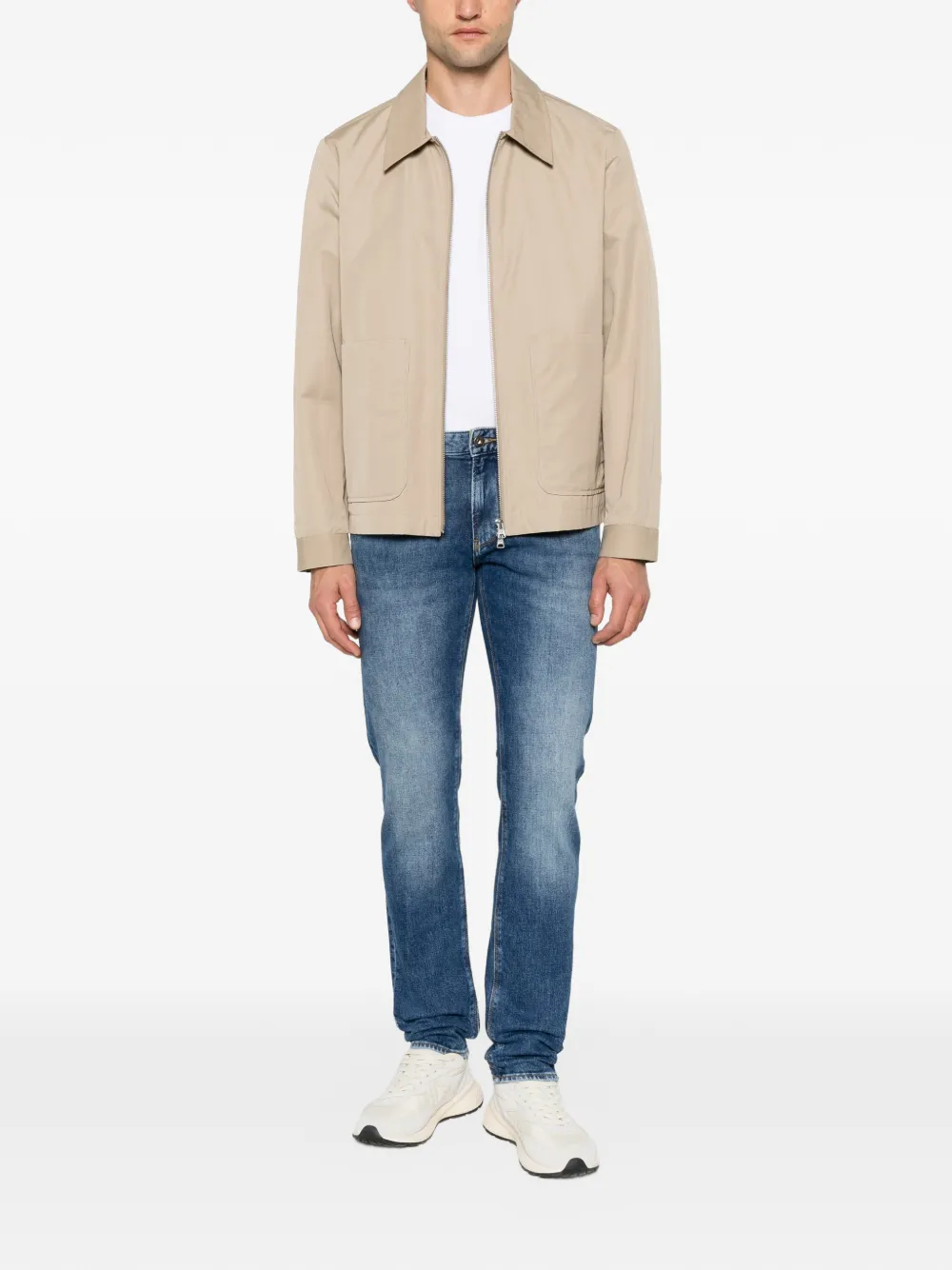 Emporio Armani J06 slim-fit jeans met vervaagd effect Blauw