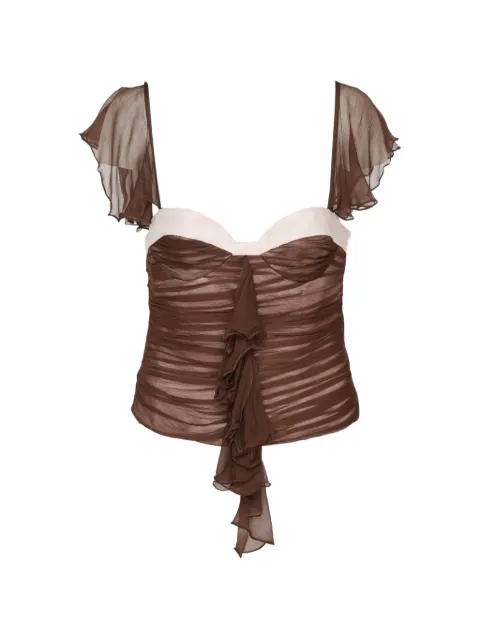 Stolen Stores ruffled ruched top