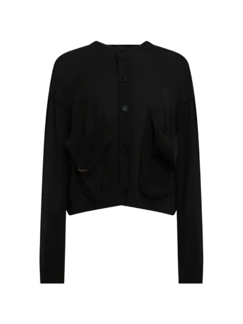 Y's patch-pocket knitted cardigan