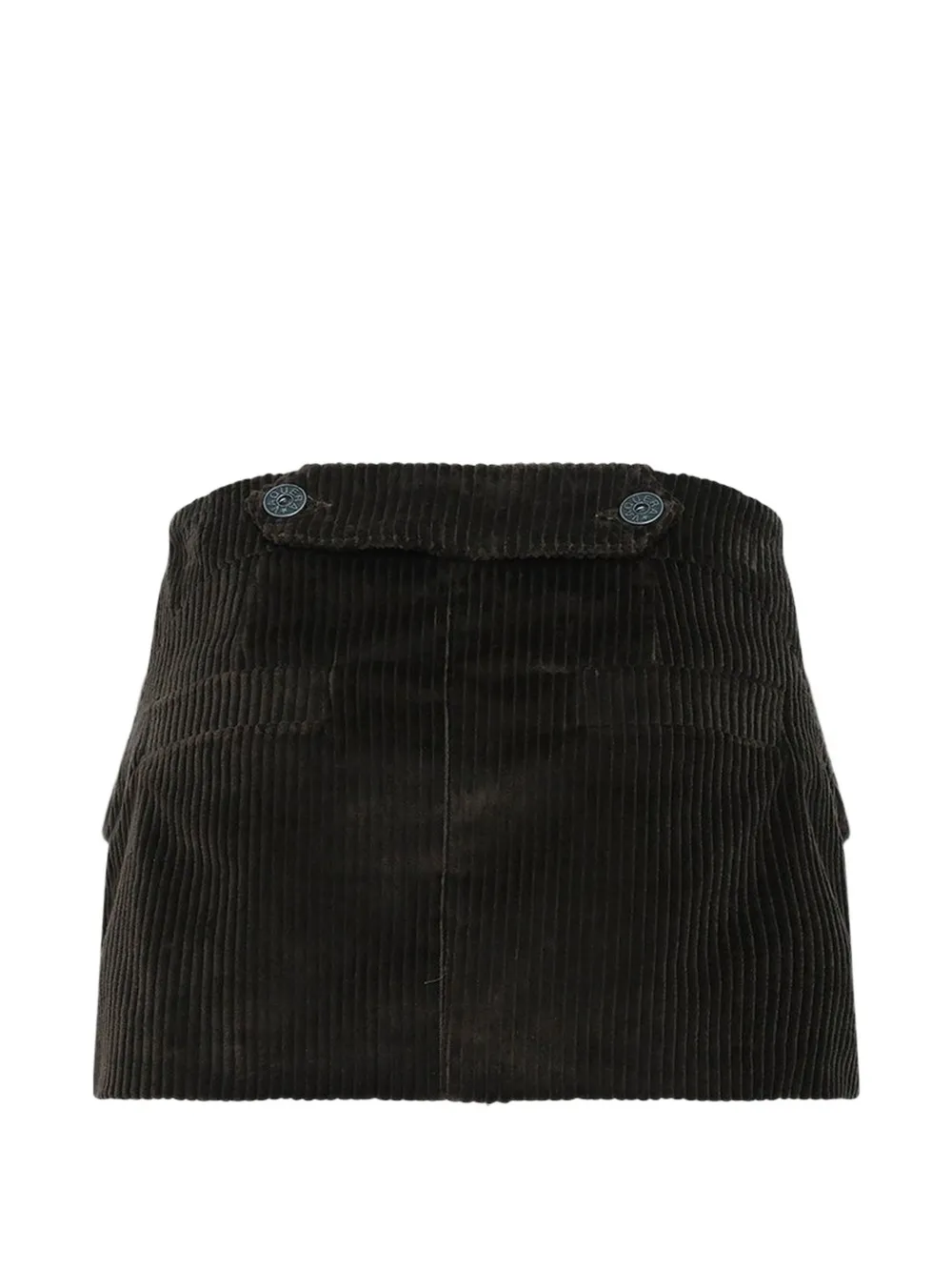 Vaquera Ribfluwelen rok met zakdetail Bruin