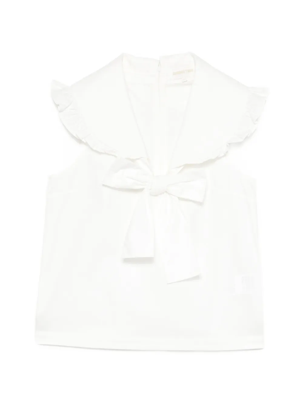 SHUSHU/TONG ruffled bow-detail top