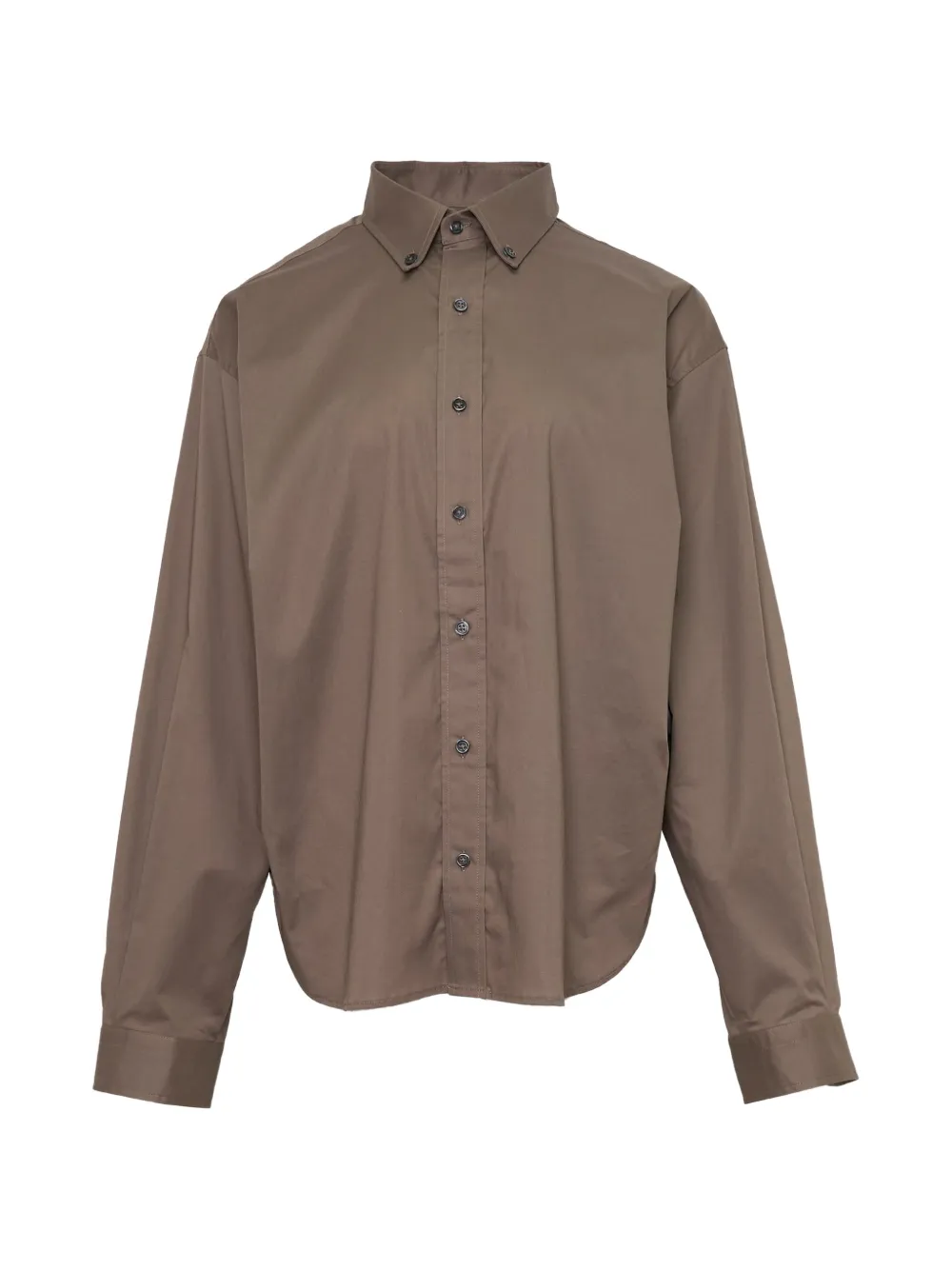 Vaquera button-down curved-hem shirt