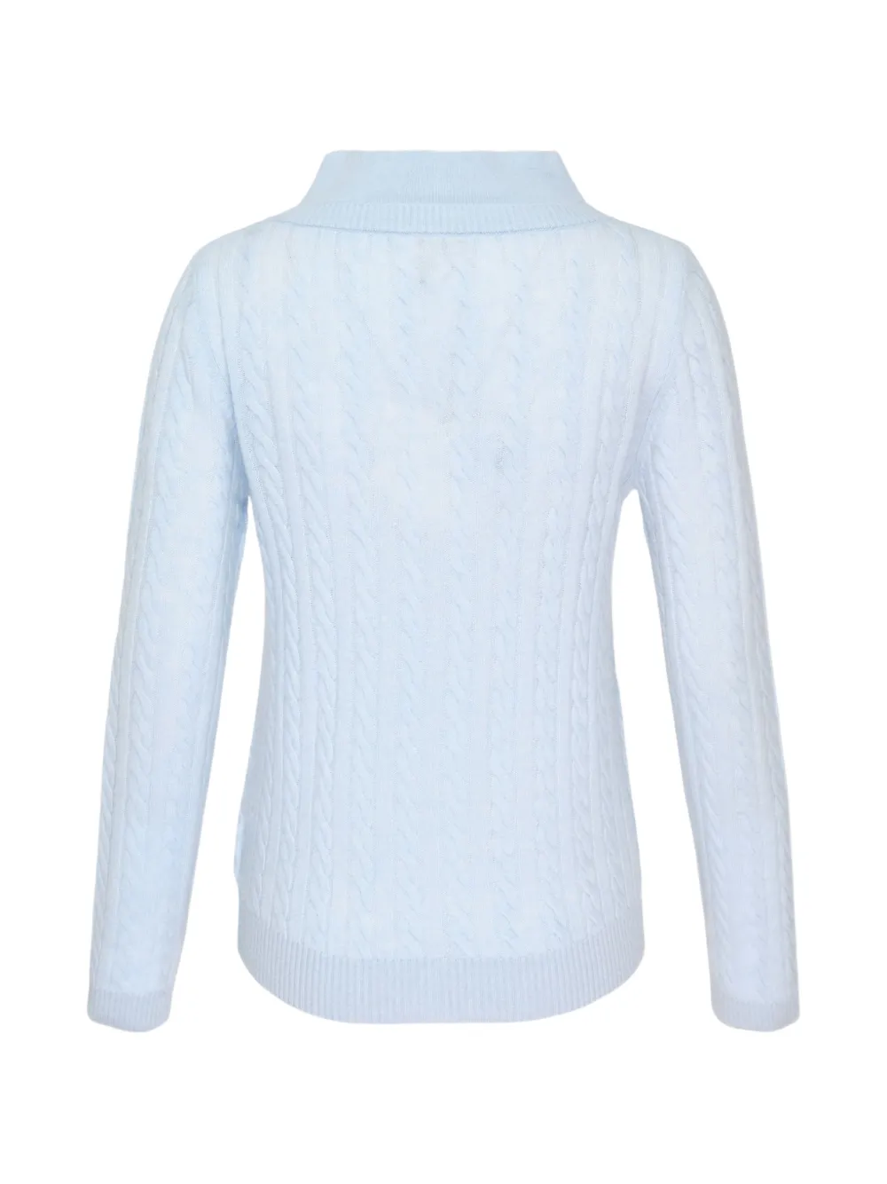SHUSHU/TONG Cable-knit Sailor-collar Sweater in Blue, view 2