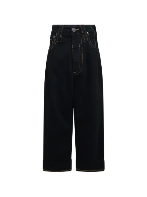 Vaquera Baby contrast-stitch wide-leg jeans