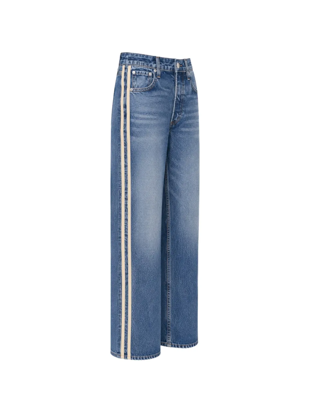 rag & bone Rb Miramar jeans met zijstreep Blauw
