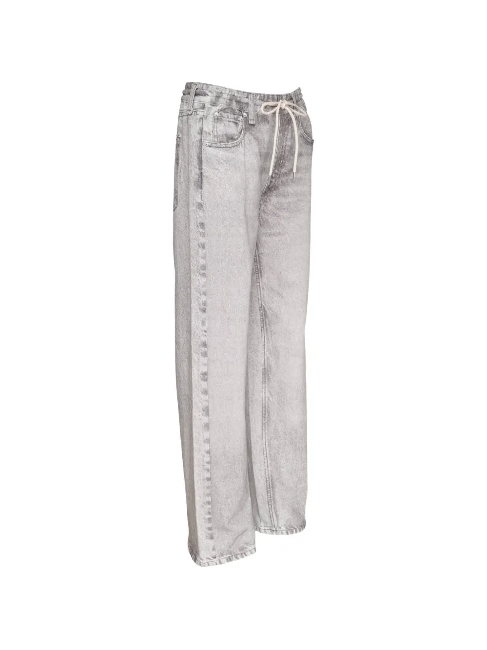 rag & bone Rb Miramar jeans met acid-wassing en trekkoord Grijs