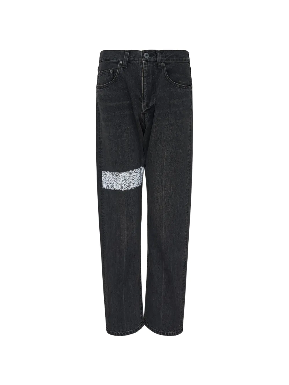 Undercover lace-detail jeans - Nero