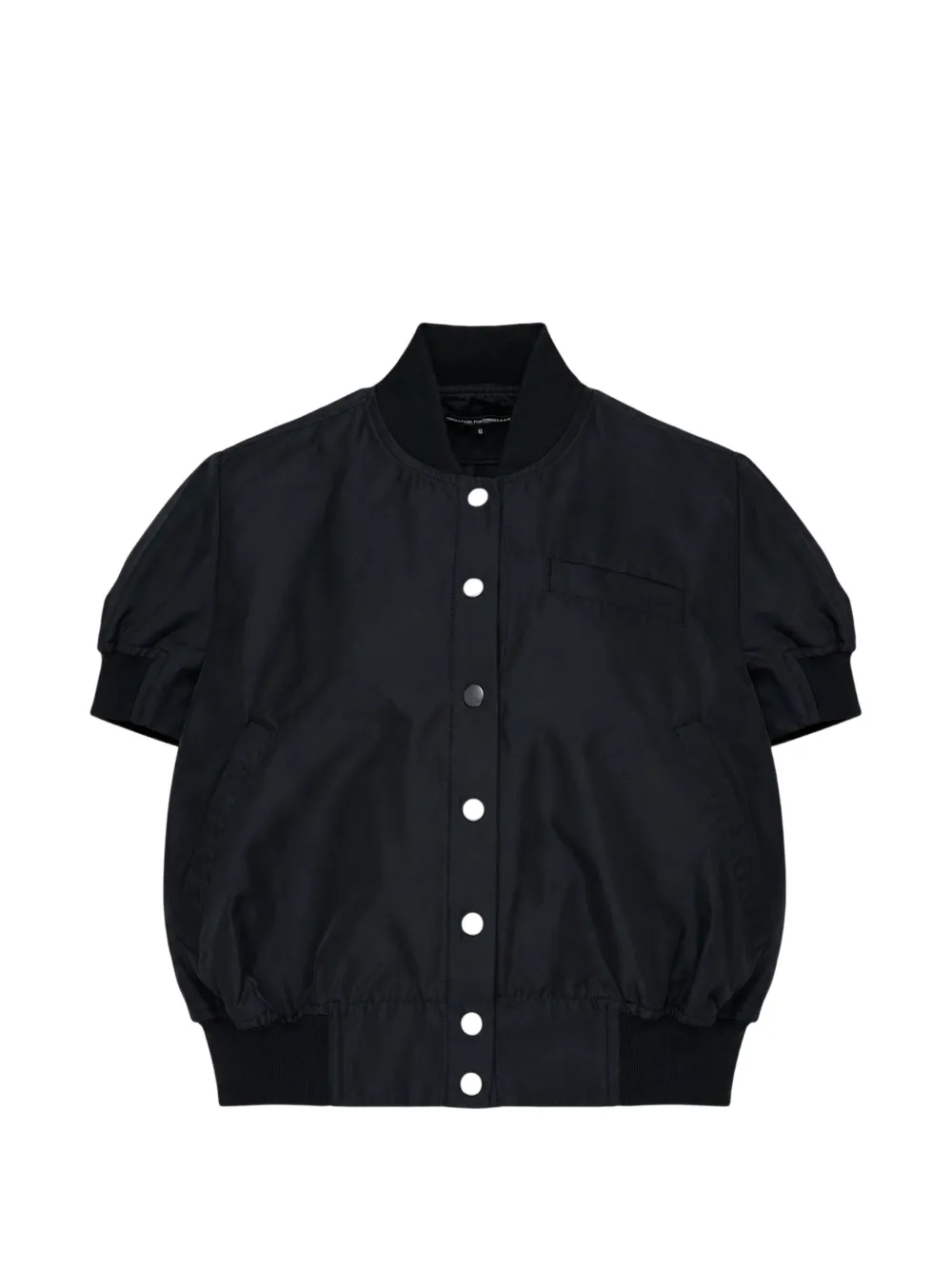 Melitta Baumeister Short-sleeve Bomber Jacket In 블랙