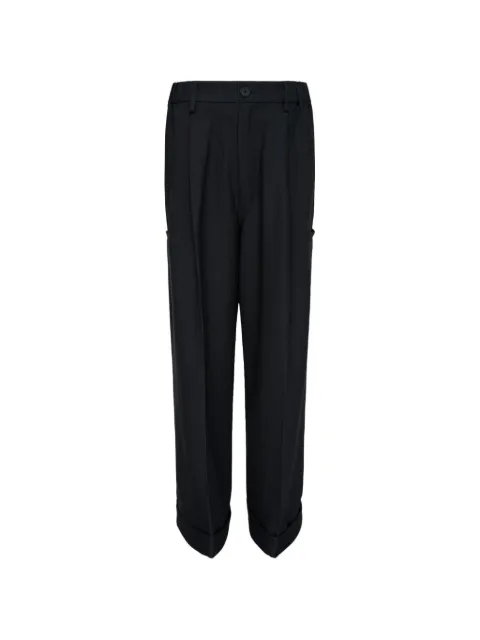 Melitta Baumeister pleated turn-up trousers