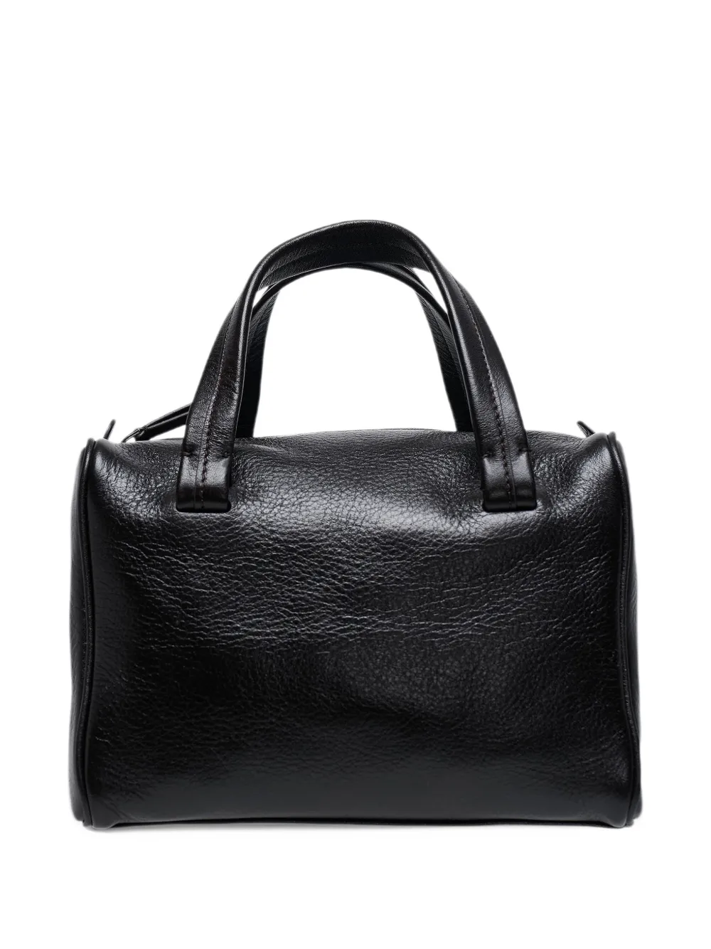NOTHING WRITTEN grained leather tote bag Zwart