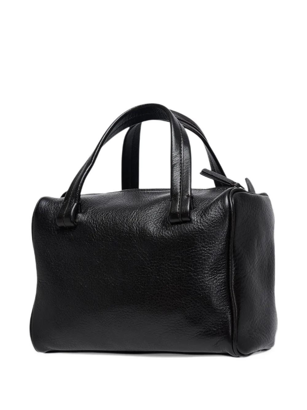 NOTHING WRITTEN grained leather tote bag Zwart