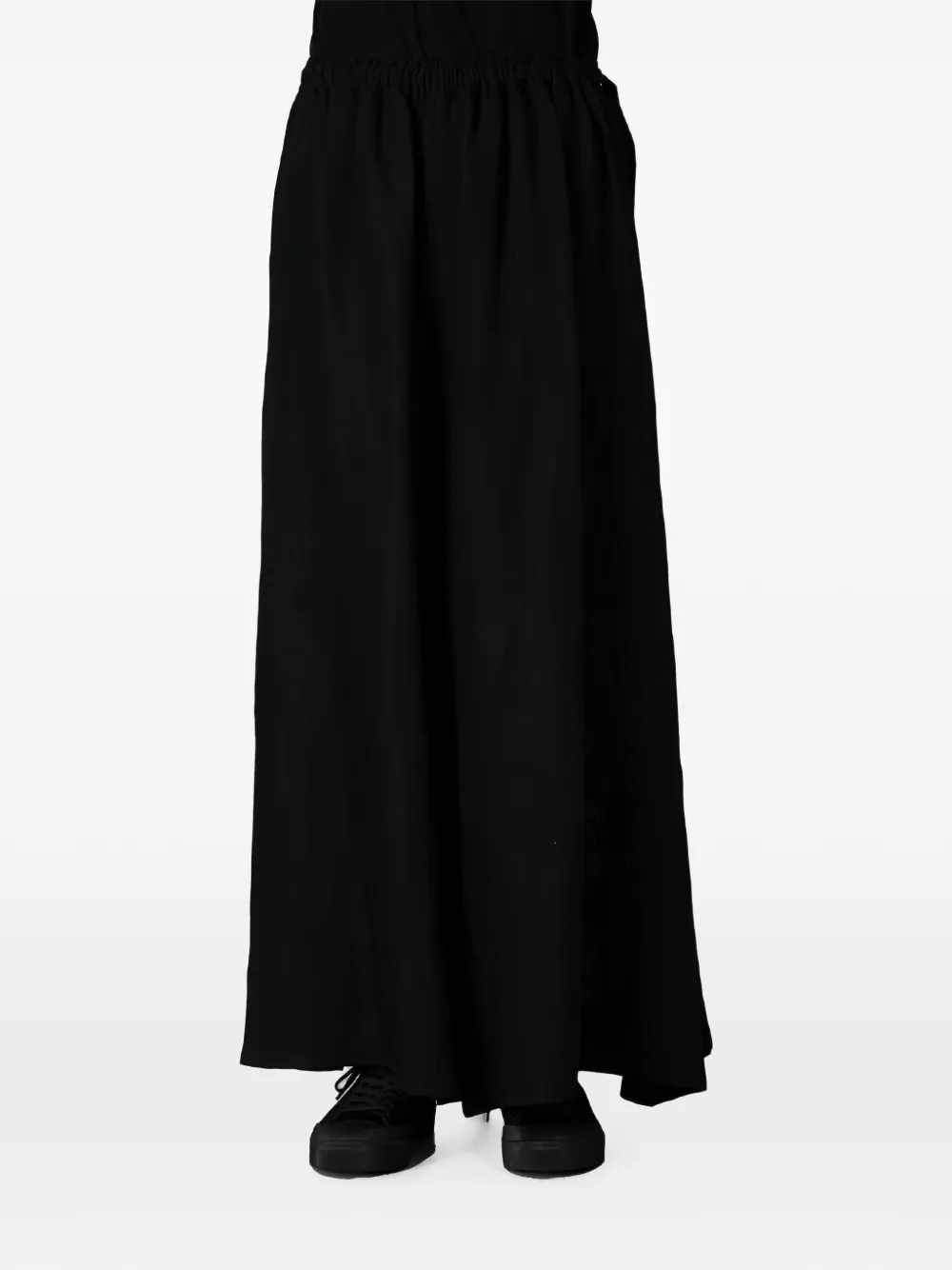 Yohji Yamamoto Gesmockte broek Zwart