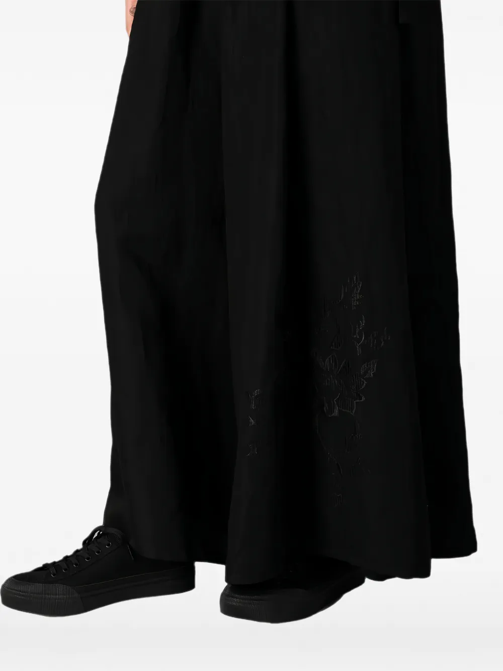 Yohji Yamamoto Gesmockte broek Zwart