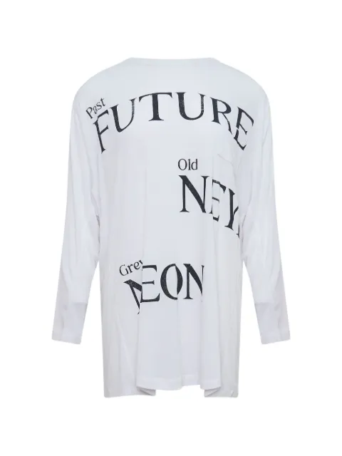 Open YY slogan-print long-sleeve T-shirt
