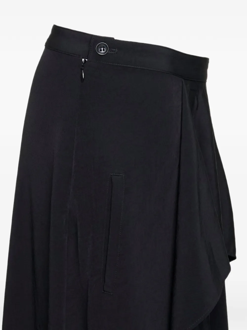 Y's Maxi-rok met ruches Zwart