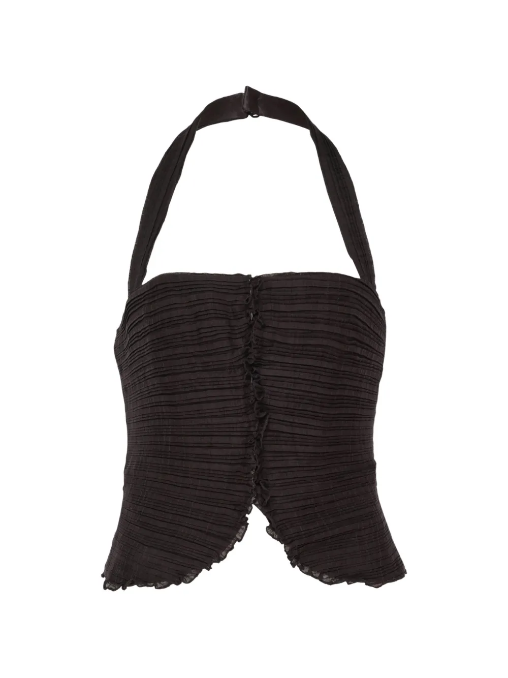 Stolen Stores plissé halterneck top