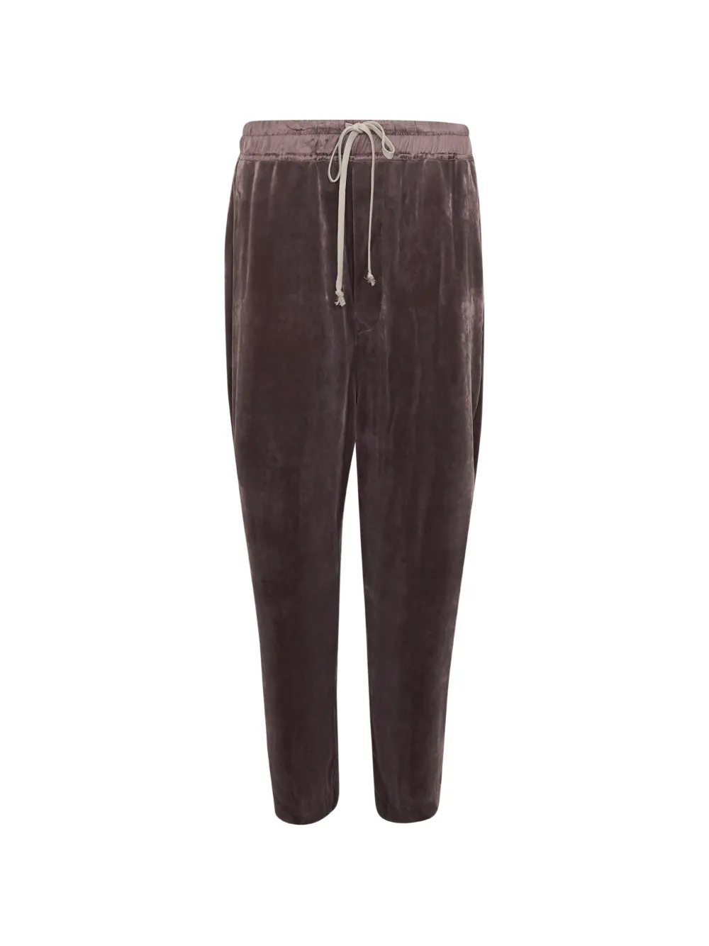 Rick Owens Astaires velvet-texture drawstring track pants - Viola