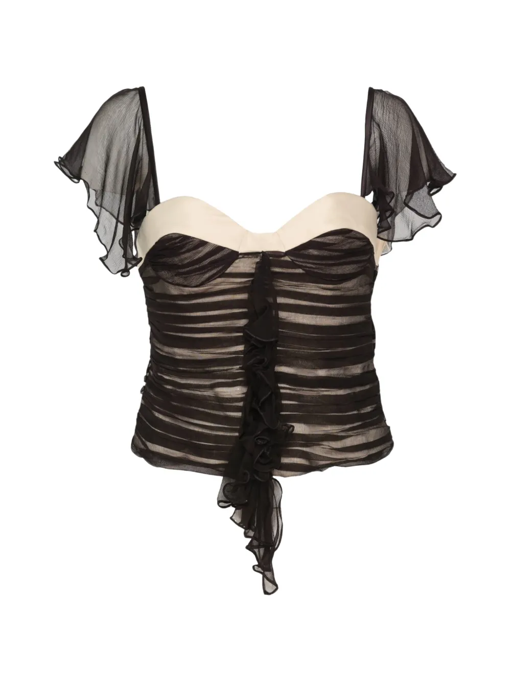 Stolen Stores ruffled ruched top