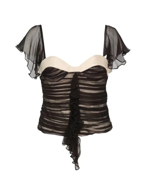 Stolen Stores ruffled ruched top