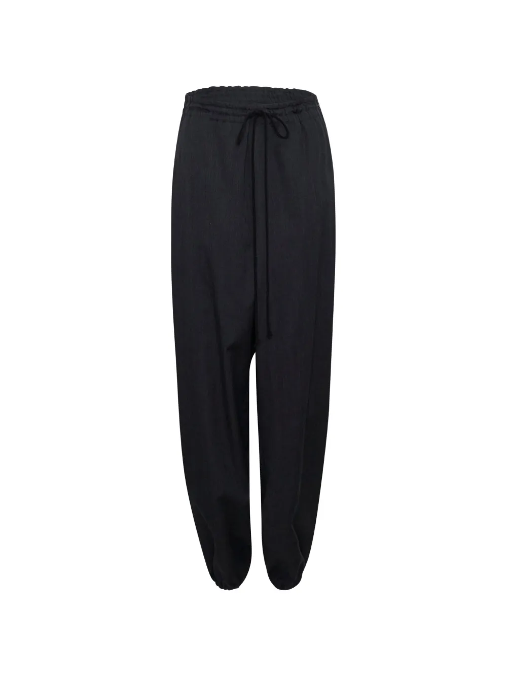 Y's drawstring-waist elasticated-cuff track pants - Grigio