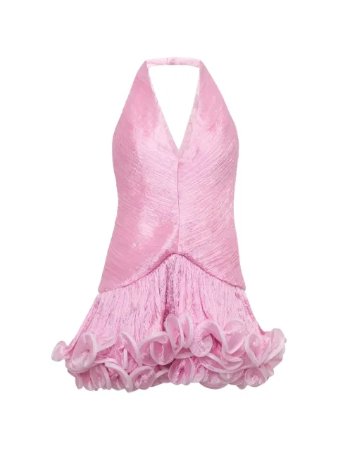 Stolen Stores ruffled halterneck mini dress