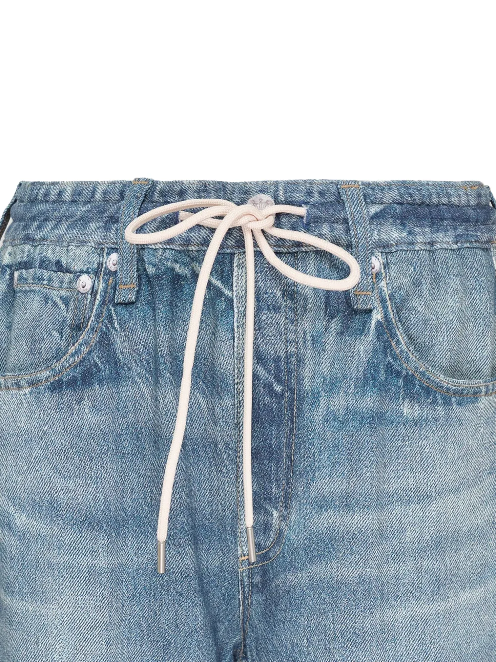 rag & bone Jeans met trekkoordtaille Blauw