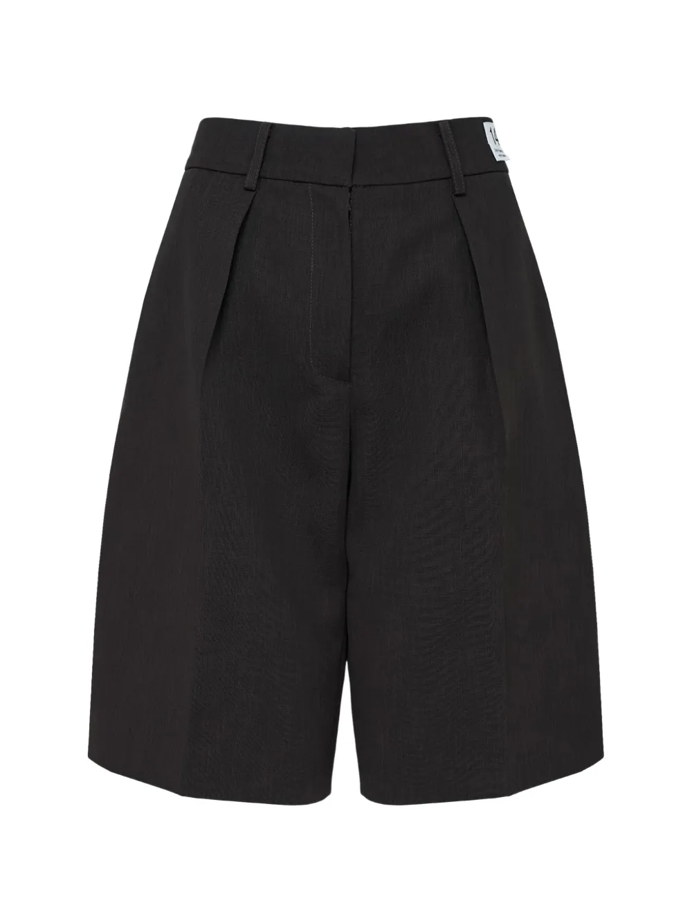 RE CODE pleated frayed-edge shorts
