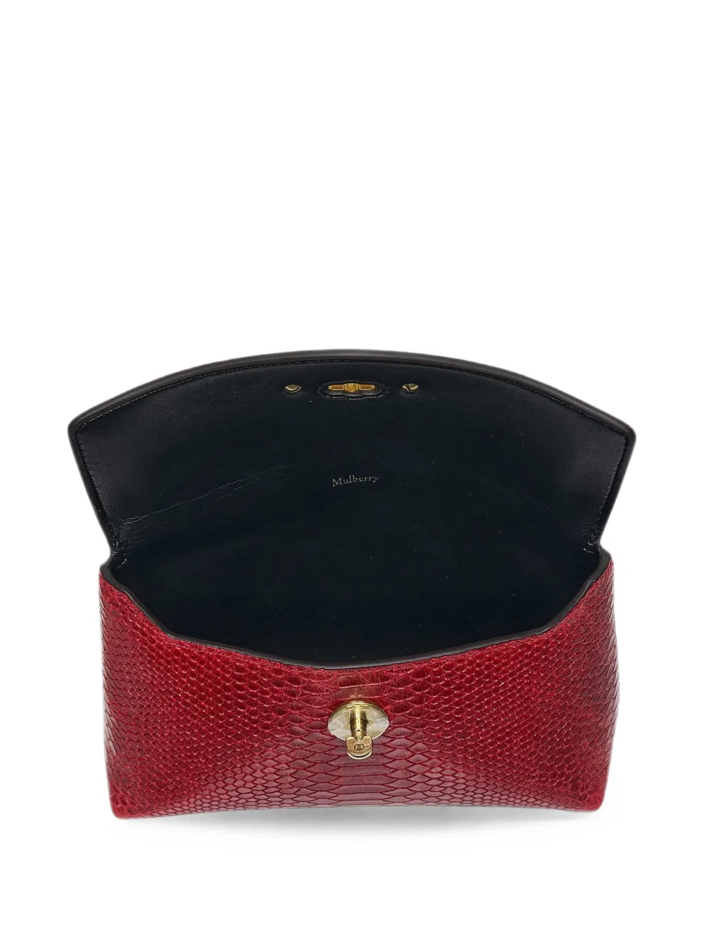 Mulberry Darley portemonnee met slangen-effect Rood