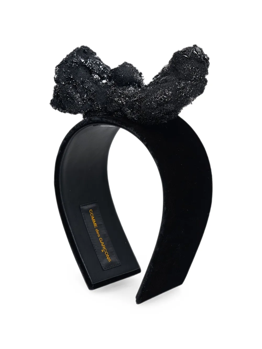 Comme Des Garçons x HIZUME velvet-finish headband - Nero