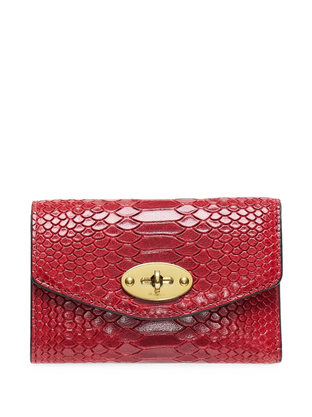 Mulberry Darley snake-effect wallet - Rosso