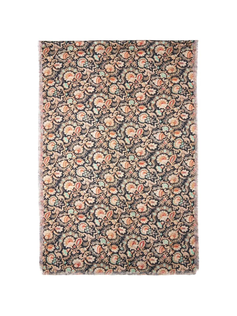 Pierre-Louis Mascia Sjaal met bloemenprint en franje Rood