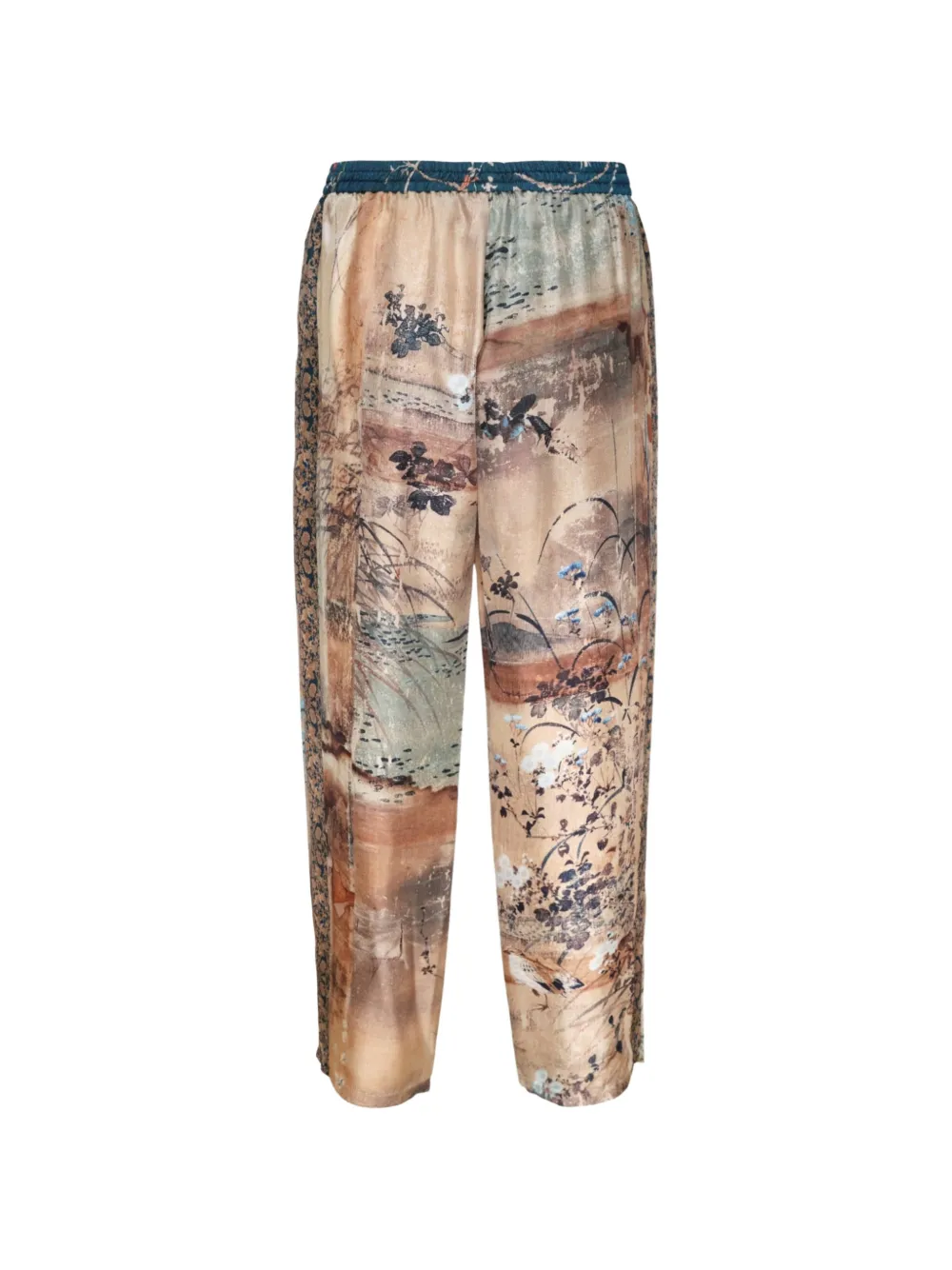 Pierre-Louis Mascia Aloe graphic-print trousers Beige