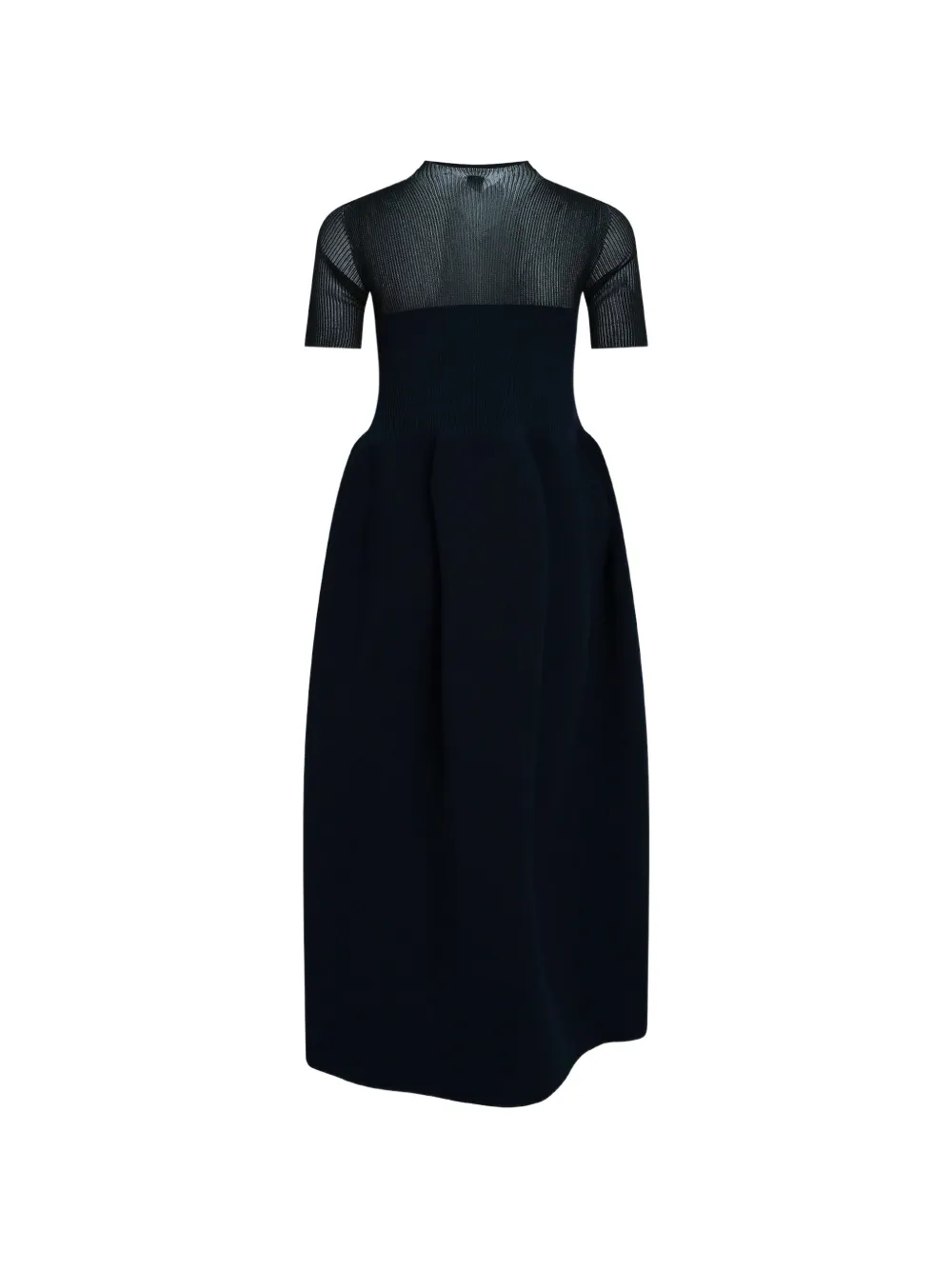 CFCL Ribgebreide maxi-jurk met vlakken Blauw