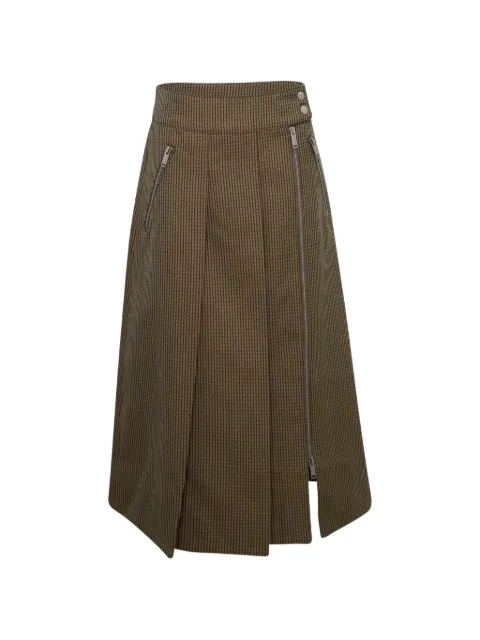 3.1 Phillip Lim check-pattern zip-detail midi skirt