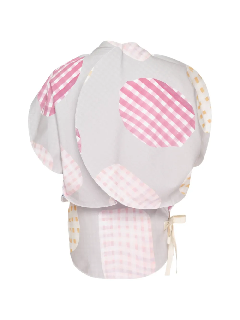 Comme des Garçons TAO gingham-print layered top Grijs
