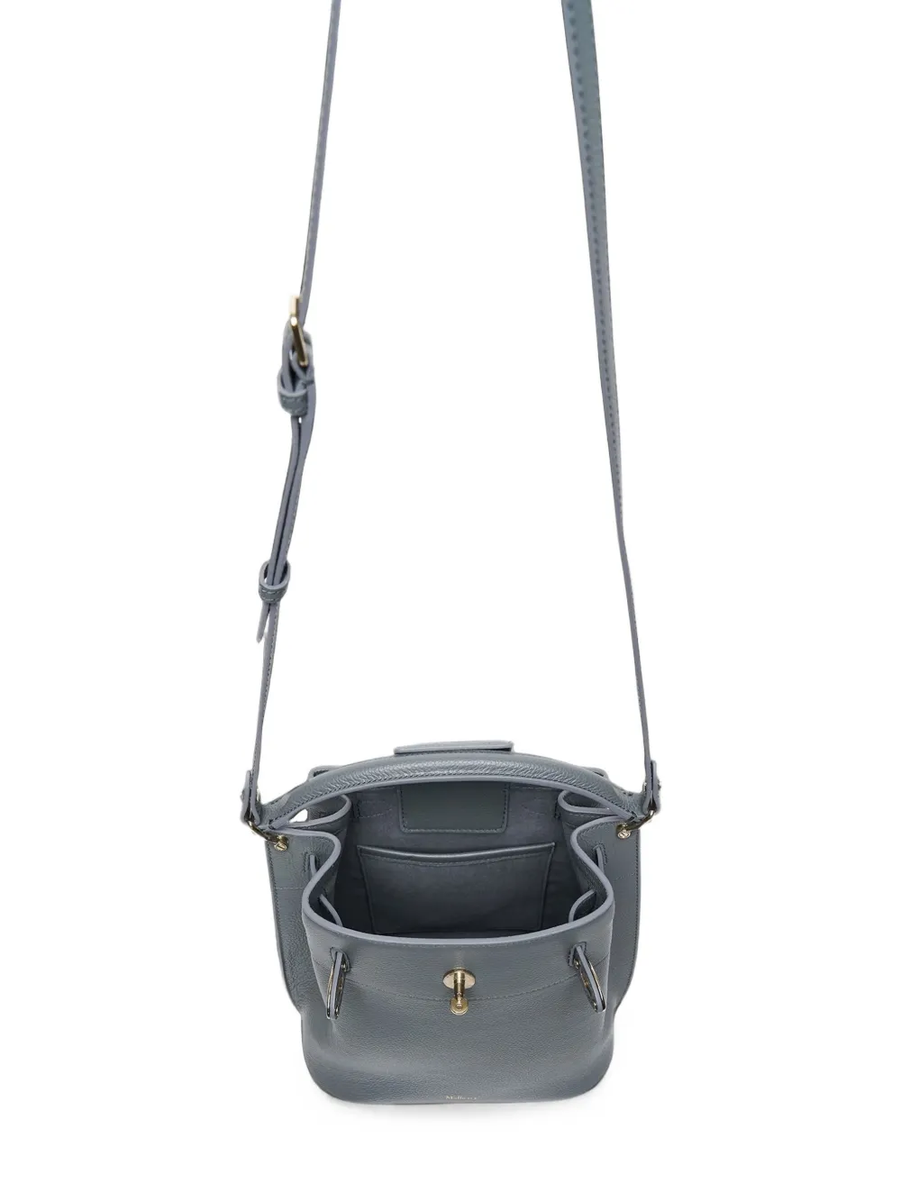 Mulberry Islington kleine leren bucket-tas Grijs